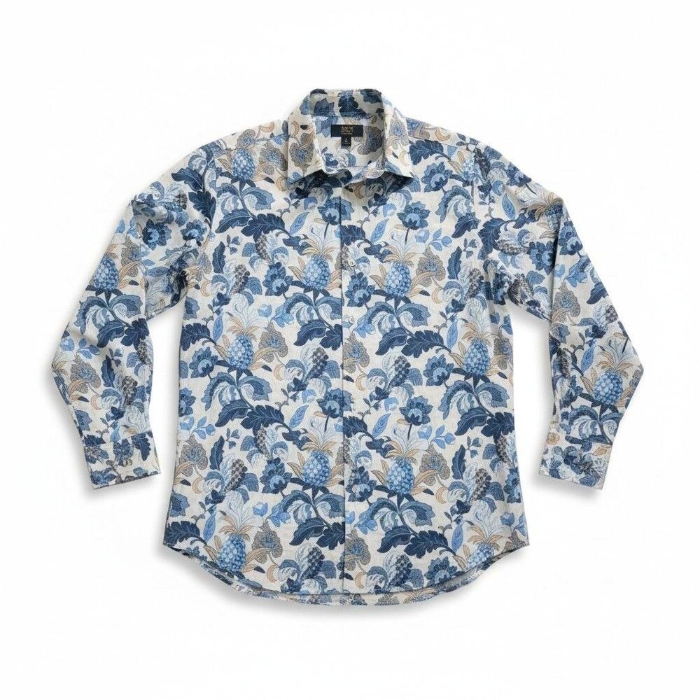 Linen Floral Button-Down Shirt (SKU#1143)